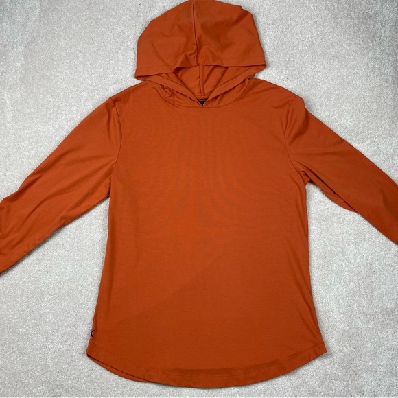 Cuts Lightweight Pullover Orange Hoodie - Picture 2 of 11